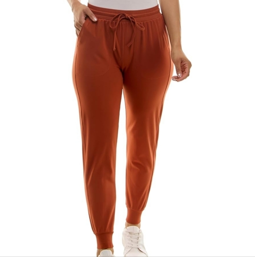 Zac & Rachel Women's Pull on Jogger Pant with Tie Front and Side Pockets Size 1X